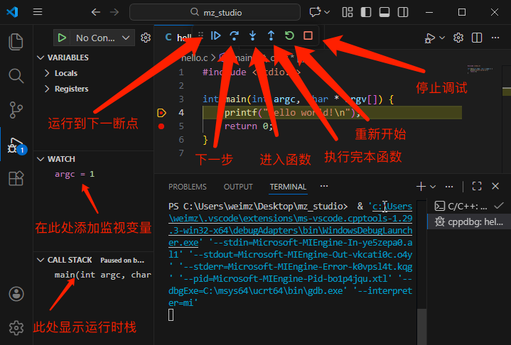 "VS Code Debug 选项"
